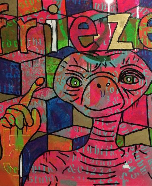 Don’t phone, it’s just for fun! by Barrie J Davies 2015, Mixed media painting on canvas, 50cm x 60cm, unframed. Barrie J Davies is an Artist - Pop Art and Street art inspired Artist based in Brighton England UK - Pop Art Paintings, Street Art Prints & Editions available.