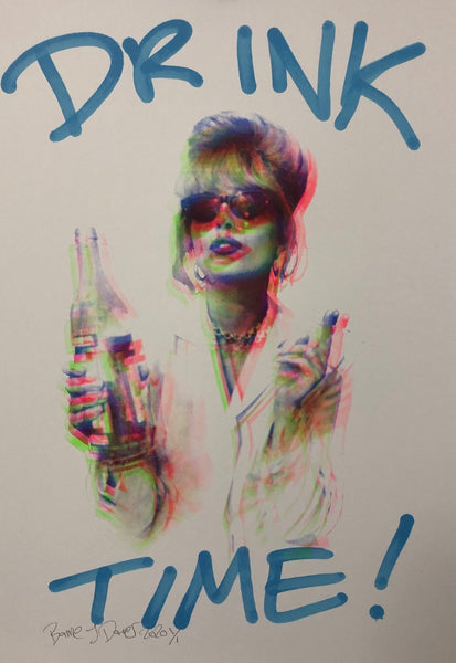 I Want it all Drink Time Print - BARRIE J DAVIES IS AN ARTIST