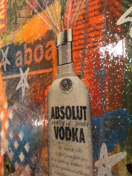 The real thing by Barrie J Davies 2018, mixed media on canvas, Unframed, 28cm x 35 cm. Barrie J Davies is an Artist - Pop Art and Street art inspired Artist based in Brighton England UK - Pop Art Paintings, Street Art Prints & Editions available.