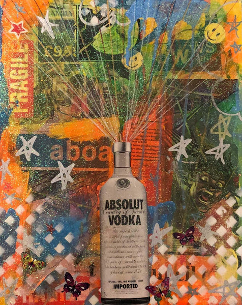 The real thing by Barrie J Davies 2018, mixed media on canvas, Unframed, 28cm x 35 cm. Barrie J Davies is an Artist - Pop Art and Street art inspired Artist based in Brighton England UK - Pop Art Paintings, Street Art Prints & Editions available.