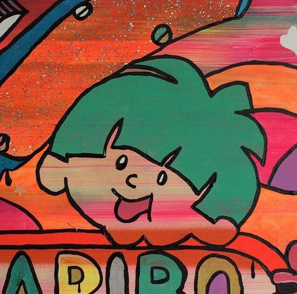 Alien Days by Barrie J Davies 2015, Mixed media on canvas, 50cm x 60cm, Unframed. Barrie J Davies is an Artist - Psychedelic pop surreal street art inspired Artist based in Brighton England UK - Paintings, Prints & Editions available.