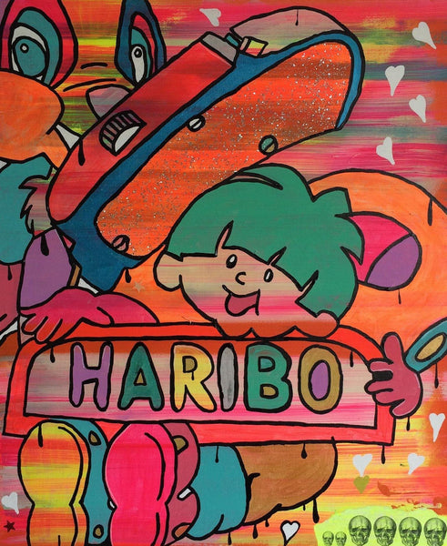 Alien Days by Barrie J Davies 2015, Mixed media on canvas, 50cm x 60cm, Unframed. Barrie J Davies is an Artist - Psychedelic pop surreal street art inspired Artist based in Brighton England UK - Paintings, Prints & Editions available.