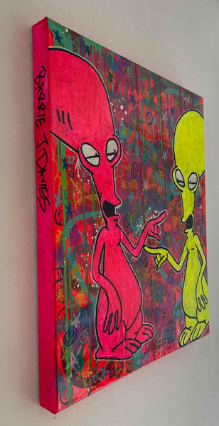 Alien Two Painting - BARRIE J DAVIES IS AN ARTIST