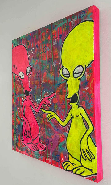 Alien Two Painting - BARRIE J DAVIES IS AN ARTIST