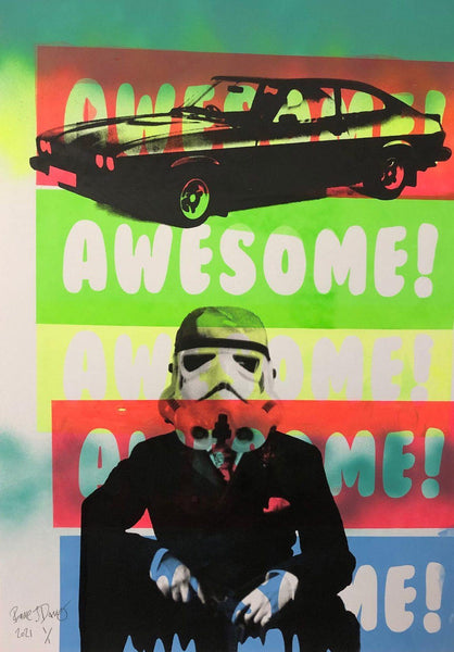 Awesome Rider of The Storm Print - BARRIE J DAVIES IS AN ARTIST