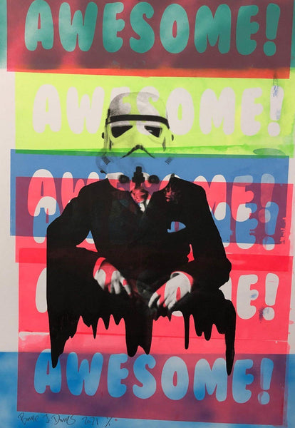 Awesome Rider of the storm Print - BARRIE J DAVIES IS AN ARTIST