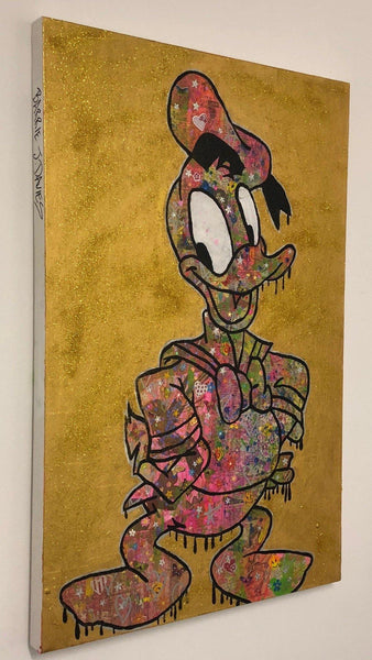 Best foot Forward by Barrie J Davies 2018, mixed media on canvas, Unframed, 50cm x 75cm. Barrie J Davies is an Artist - Pop Art and Street art inspired Artist based in Brighton England UK - Pop Art Paintings, Street Art Prints & Editions available.