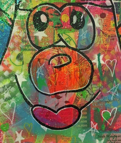 Best foot forward by Barrie J Davies 2017, Mixed media painting on canvas, 40cm x 50cm, unframed. Barrie J Davies is an Artist - Pop Art and Street art inspired Artist based in Brighton England UK - Pop Art Paintings, Street Art Prints & Editions available.