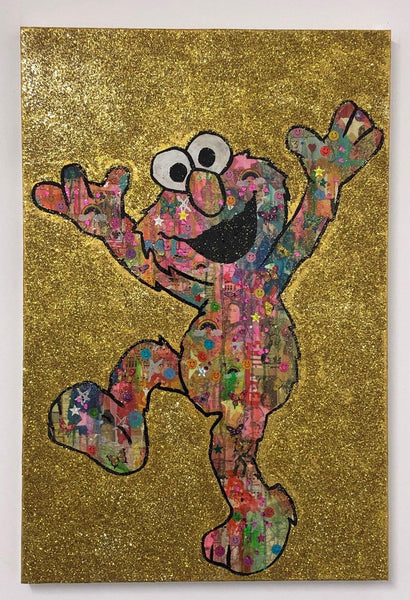 Disco Dancer by Barrie J Davies 2018, Mixed media on canvas, 60cm x 80cm, Unframed. Barrie J Davies is an Artist - Pop Art and Street art inspired Artist based in Brighton England UK - Pop Art Paintings, Street Art Prints & Editions available.