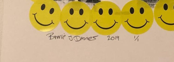 Disco Dot Print by Barrie J Davies 2019 - unframed screen print on paper (hand finished) edition of 1/1 - A3 size 29cm x 42cm. Barrie J Davies is an Artist - Pop Art and Street art inspired Artist based in Brighton England UK - Pop Art Paintings, Street Art Prints & Editions available.