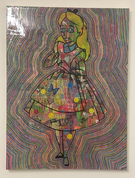 Feed your head by Barrie J Davies 2019, mixed media on canvas, Unframed, 60cm x 80cm. Barrie J Davies is an Artist - Pop Art and Street art inspired Artist based in Brighton England UK - Pop Art Paintings, Street Art Prints & Editions available.