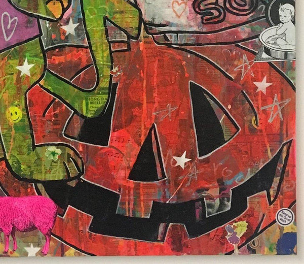 General of the Midfield by Barrie J Davies 2018, Mixed media on canvas, 60cm x 80cm, unframed. Barrie J Davies is an Artist - Pop Art and Street art inspired Artist based in Brighton England UK - Pop Art Paintings, Street Art Prints & Editions available.