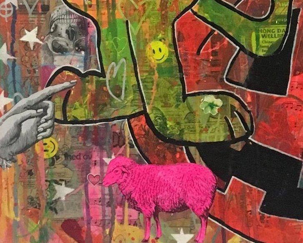 General of the Midfield by Barrie J Davies 2018, Mixed media on canvas, 60cm x 80cm, unframed. Barrie J Davies is an Artist - Pop Art and Street art inspired Artist based in Brighton England UK - Pop Art Paintings, Street Art Prints & Editions available.