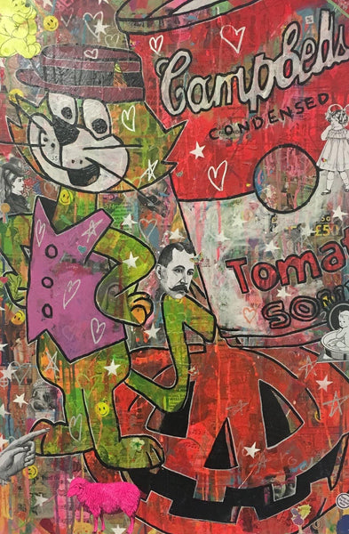 General of the Midfield by Barrie J Davies 2018, Mixed media on canvas, 60cm x 80cm, unframed. Barrie J Davies is an Artist - Pop Art and Street art inspired Artist based in Brighton England UK - Pop Art Paintings, Street Art Prints & Editions available.