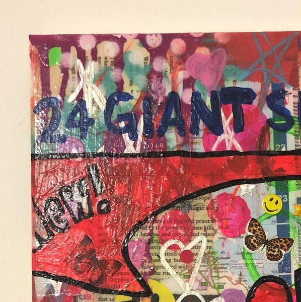 Groove is the Art by Barrie J Davies 2019, Mixed media on Canvas, 20cm x 25cm, Unframed. Barrie J Davies is an Artist - Pop Art and Street art inspired Artist based in Brighton England UK - Pop Art Paintings, Street Art Prints & Editions available.