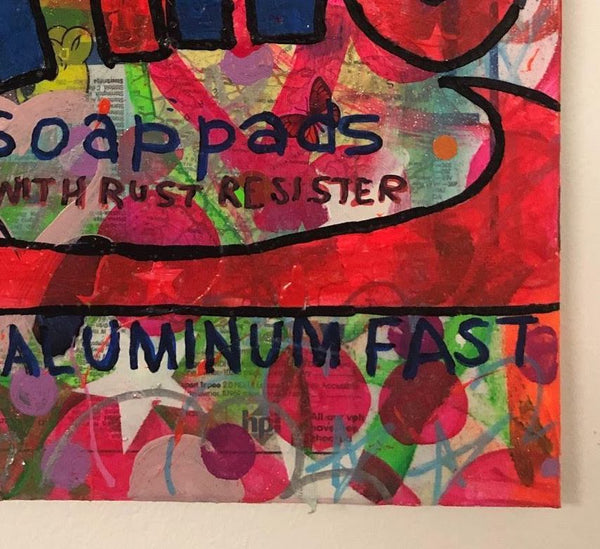 Groove is the Art by Barrie J Davies 2019, Mixed media on Canvas, 20cm x 25cm, Unframed. Barrie J Davies is an Artist - Pop Art and Street art inspired Artist based in Brighton England UK - Pop Art Paintings, Street Art Prints & Editions available.