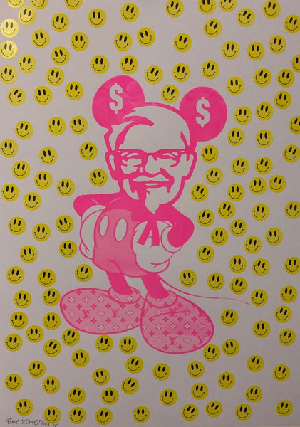 Happy Mad Mickey Print - BARRIE J DAVIES IS AN ARTIST