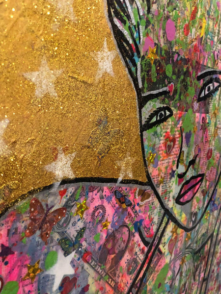 Jacuzzi Rollercoaster by Barrie J Davies 2018, mixed media on canvas, Unframed, 50cm x 75cm. Barrie J Davies is an Artist - Pop Art and Street art inspired Artist based in Brighton England UK - Pop Art Paintings, Street Art Prints & Editions available.