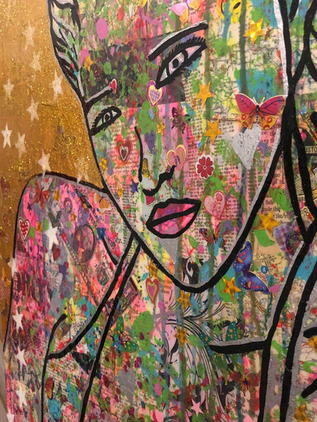 Jacuzzi Rollercoaster by Barrie J Davies 2018, mixed media on canvas, Unframed, 50cm x 75cm. Barrie J Davies is an Artist - Pop Art and Street art inspired Artist based in Brighton England UK - Pop Art Paintings, Street Art Prints & Editions available.