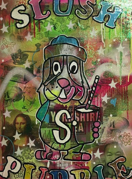 Keep holding out for you by Barrie J Davies 2015, Mixed media on Canvas, 50cm x 70cm, Unframed.  Pop Art and Street art inspired Artist based in Brighton England UK. Buy art online with free delivery.