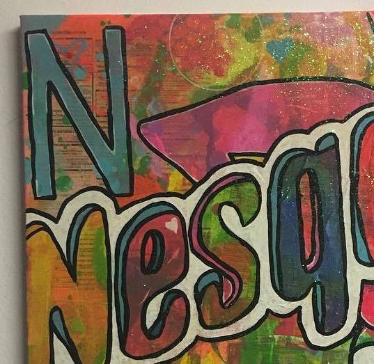 Light my fire by Barrie J Davies 2016, Mixed media on Canvas, 50cm x 60cm, Unframed. Barrie J Davies is an Artist - Psychedelic pop surreal street art inspired Artist based in Brighton England UK - Paintings, Prints & Editions available.