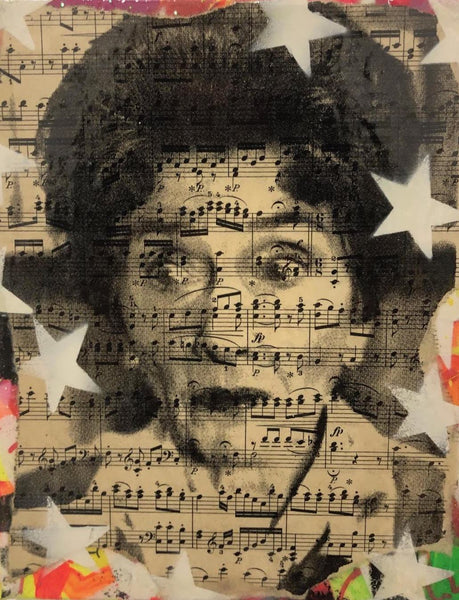 Name that dotty tune by Barrie J Davies 2019, Mixed media on Canvas, 20cm x 25cm, Unframed. Barrie J Davies is an Artist - Pop Art and Street art inspired Artist based in Brighton England UK - Pop Art Paintings, Street Art Prints & Editions available.