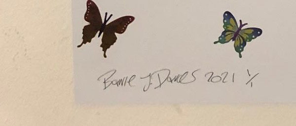 Shine On You Crazy Diamond Butterfly Print - BARRIE J DAVIES IS AN ARTIST