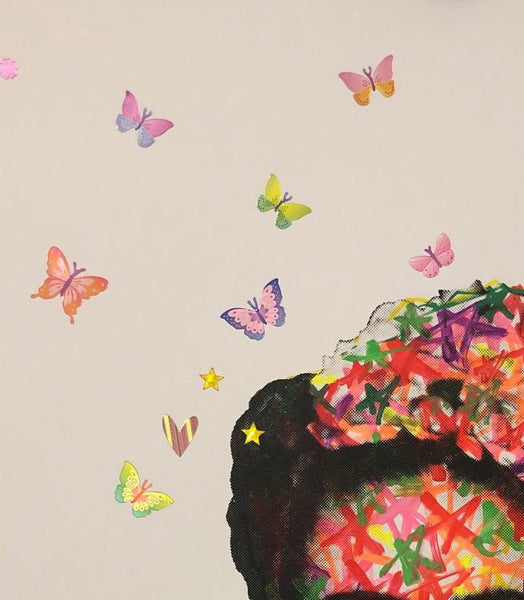 Shine On You Crazy Diamond Butterfly Print - BARRIE J DAVIES IS AN ARTIST