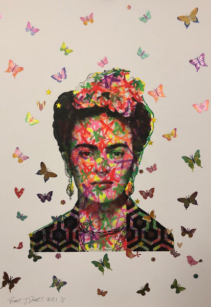 Shine On You Crazy Diamond Butterfly Print - BARRIE J DAVIES IS AN ARTIST