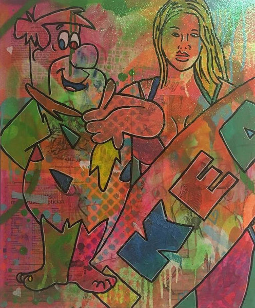 Wild Horses by Barrie J Davies 2016, Mixed media on canvas, 50cm x 60cm, Unframed. Barrie J Davies is an Artist - Pop Art and Street art inspired Artist based in Brighton England UK - Pop Art Paintings, Street Art Prints & Editions available.