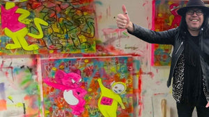In the studio today creating lots of new pop art pieces