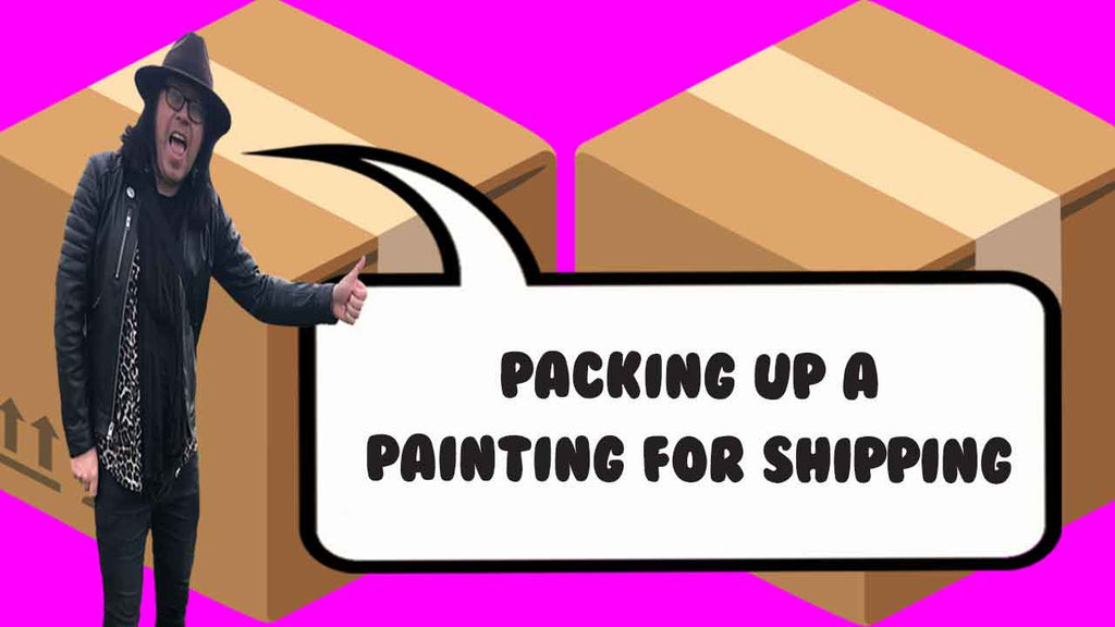 Packing up a painting for shipping