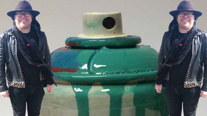 Pop art spray can sculpture