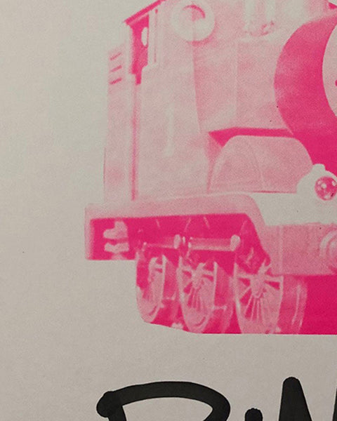 Keep it Pink Happy Trip Print by Barrie J Davies - unframed Silkscreen print on paper (hand finished) edition of 1/1 - A2 size 42cm x 59.4cm.