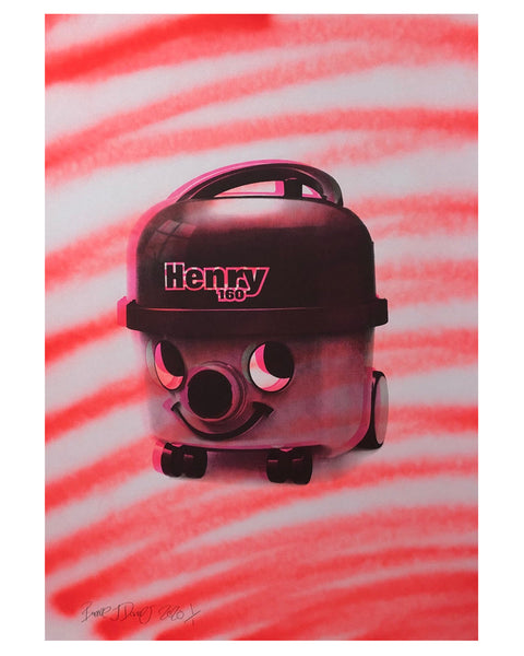 Suck it up Print by Barrie J Davies, unframed Silkscreen print on paper (hand finished) edition of 1/1 - A2 size 42cm x 59.4cm