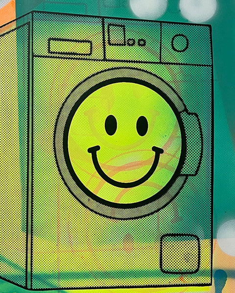 Acid Rinse Print by Barrie J Davies, unframed Silkscreen print on paper (hand finished) edition of 1/1 - A2 size 42cm x 59.4cm.
