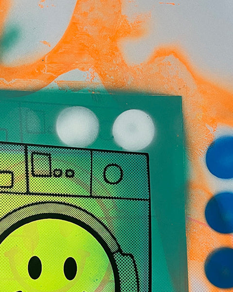 Acid Rinse Print by Barrie J Davies, unframed Silkscreen print on paper (hand finished) edition of 1/1 - A2 size 42cm x 59.4cm.
