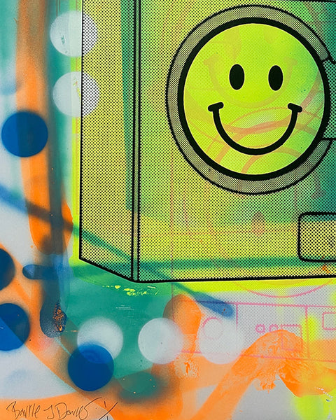 Acid Rinse Print by Barrie J Davies, unframed Silkscreen print on paper (hand finished) edition of 1/1 - A2 size 42cm x 59.4cm.
