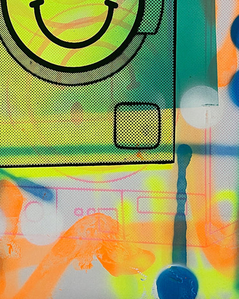 Acid Rinse Print by Barrie J Davies, unframed Silkscreen print on paper (hand finished) edition of 1/1 - A2 size 42cm x 59.4cm.
