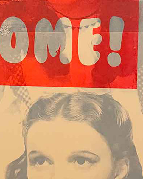 Awesome Over The Rainbow Print by Barrie J Davies, Unframed Silkscreen print on paper (hand finished), edition of 1/1 A2 size 42cm x 59cm.