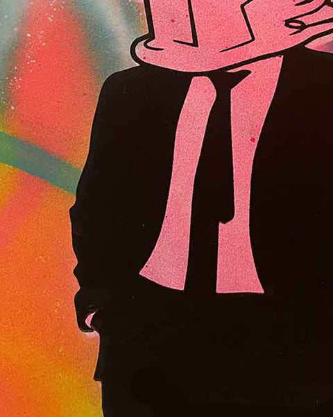 Blush Mr John Print by Barrie J Davies, Unframed Silkscreen print on paper (hand finished), edition of 1/1 A2 size A4 size 29 cm x 21 cm.