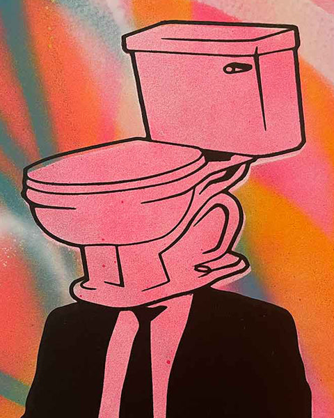 Blush Mr John Print by Barrie J Davies, Unframed Silkscreen print on paper (hand finished), edition of 1/1 A2 size A4 size 29 cm x 21 cm.