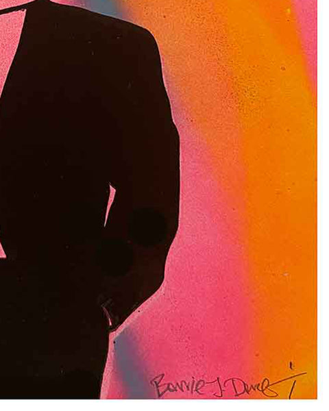 Blush Mr John Print by Barrie J Davies, Unframed Silkscreen print on paper (hand finished), edition of 1/1 A2 size A4 size 29 cm x 21 cm.