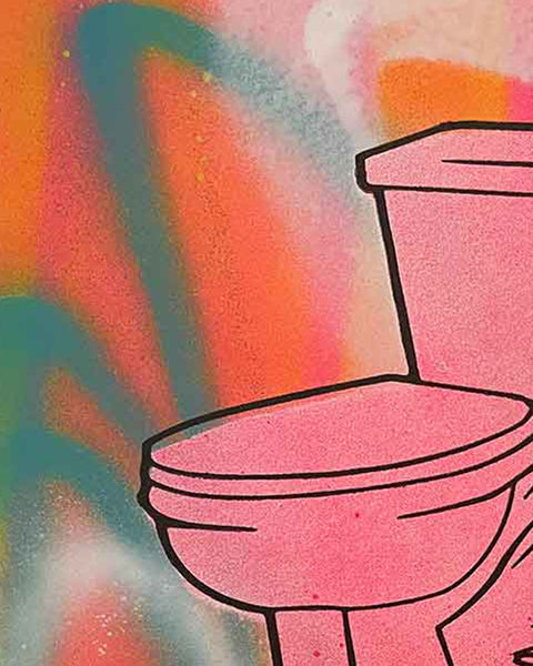 Blush Mr John Print by Barrie J Davies, Unframed Silkscreen print on paper (hand finished), edition of 1/1 A2 size A4 size 29 cm x 21 cm.