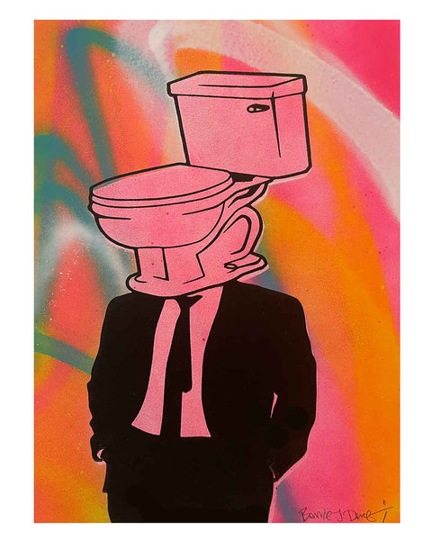 Blush Mr John Print by Barrie J Davies, Unframed Silkscreen print on paper (hand finished), edition of 1/1 A2 size A4 size 29 cm x 21 cm.