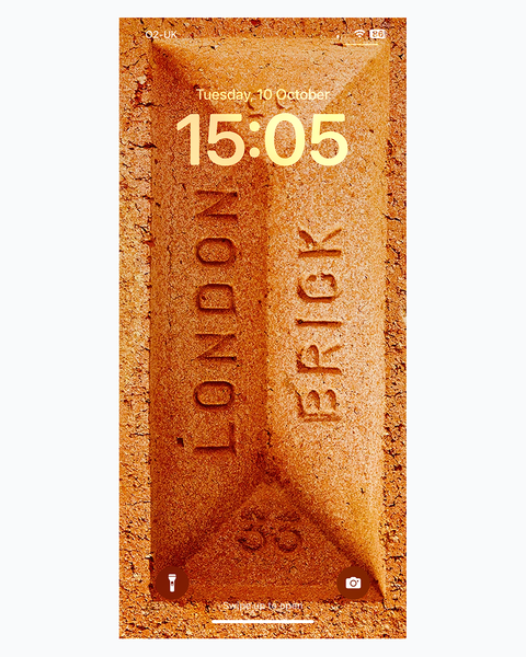 Brick Phone wallpaper digital download by Barrie J Davies. Turn your mobile phone into a brick with this wallpaper artwork design. 