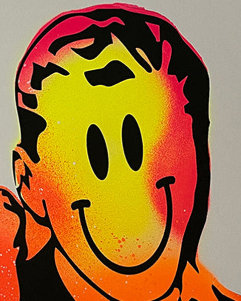 Cosmic Giving It The Finger Print by Barrie J Davies, unframed Silkscreen print on paper (hand finished) edition of 1/1 - A2 size 42cm x 59.4cm.