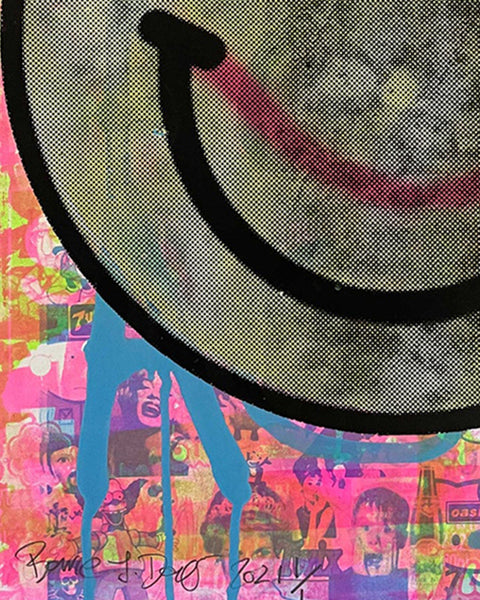 Crazy Happy Now Print by Barrie J Davies, unframed Silkscreen print on paper (hand finished) edition of 1/1 - A2 size 42cm x 59.4cm.