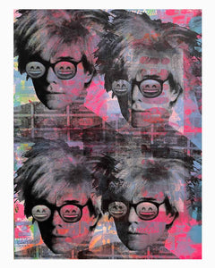 Disco Pop Man Print by Barrie J Davies 2021 - unframed Silkscreen print on paper (hand finished) edition of 1/1 - A2 size 42cm x 59cm. 