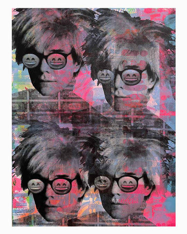Disco Pop Man Print by Barrie J Davies 2021 - unframed Silkscreen print on paper (hand finished) edition of 1/1 - A2 size 42cm x 59cm. 